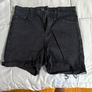 High Rise Black Jean Short